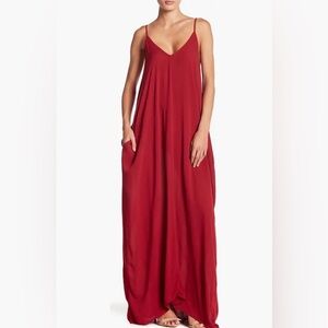 Gauze Red Maxi Dress